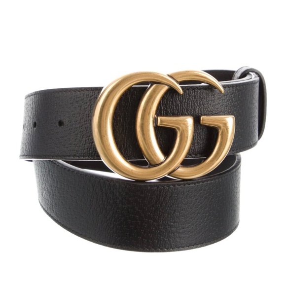Gucci Double G Marmont leather belt 1 inch W 36 inch L - Picture 2 of 5